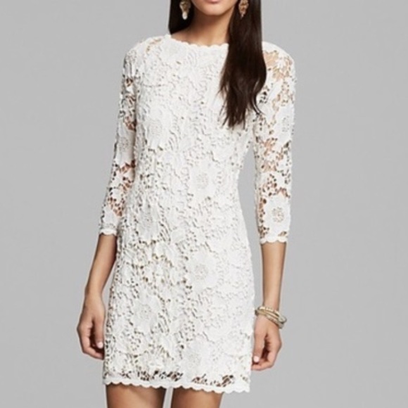 Velvet by Graham & Spencer Dresses & Skirts - Velvet by Graham & Spencer Floral Lace Shift Dress